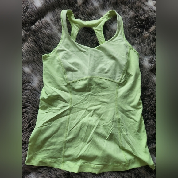 Lululemon yellow neon top size 6 - Picture 2 of 6